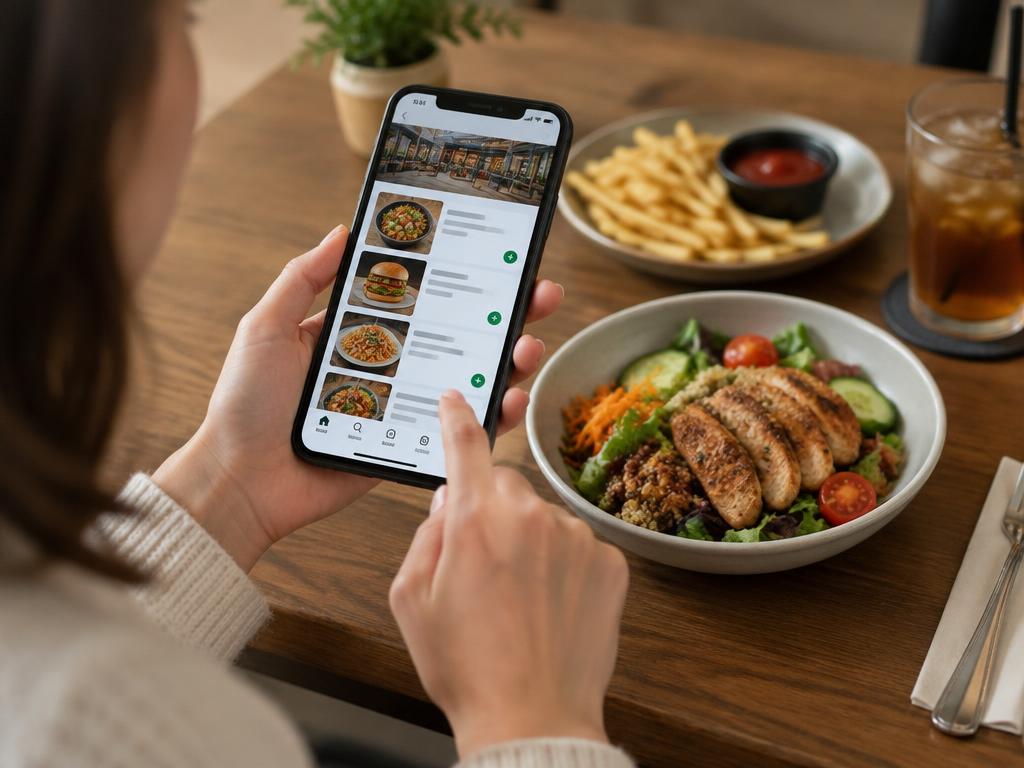 Customer using online ordering for a Durham restaurant